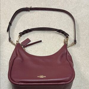 Coach Maroon Leather Shoulder Bag
